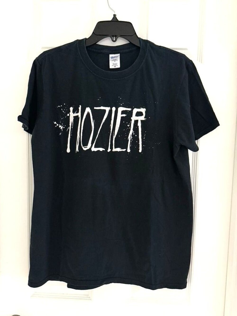 Hozier Gildan Soft Spun Black Concert T-Shirt Size Medium Cotton Pre-Shrunk B41 - Picture 1 of 8